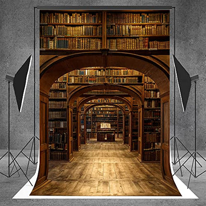 5X7ft Wizard School Backdrop Magic Library Photography Background for Portrait Photo Studio Props Background - size: 5X7ft