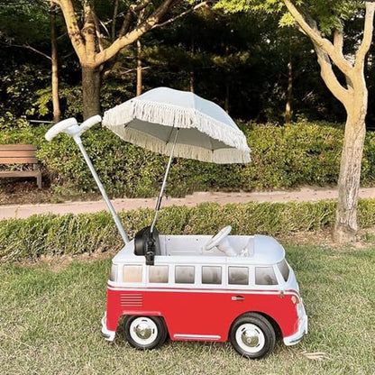 BFYDOAA Baby Outdoor Parasol with Fringe, 26in Clip On Strollers Sun Umbrella Adjustable Children Chair Umbrella for Beach Park Picnic,Photo Props (Light Blue)