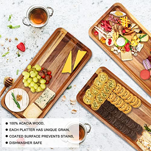 Manspdier Middle Size 3 Tier Cupcake Stand & Towers Serving Tray for Party, Acacia Wooden Dessert Table Display Set, Decorative Tiered Decor Small Chees Charcuterie Boards Rustic Wood Platters Trays - size: 13.4" x 18.9" x 7.3"