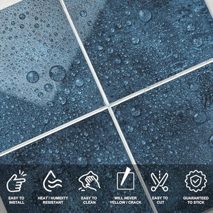 Peel and Stick Tiles for Kitchen Backsplash, New Upgrade Design 9" x9"SPC Square Marble Tiles, Marble Blue Premium Mosaic Tiles,(5-Sheet) - color: Blue, size: 5-sheet