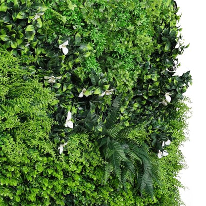 ANMINY 16Pcs Grass Wall Panels 10" x 10" Artificial Grass Plant Greenery Wall Backdrop 11 Sqft Thickened High-Density Faux Boxwood Panels Privacy Fence Hedge for Indoor Outdoor Party Wedding Garden - size: 40 by 40 inches(Pack of 1)