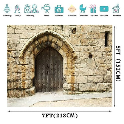 Stone Wall Backdrop Ancient Jerusalem Buildings Backdrops, 7x5ft, Old City Jerusalem Israel Cityscape Photography Background Party Supplies Room Decor Banner Photo Booth Props BJOKPR0369 - size: 7x5