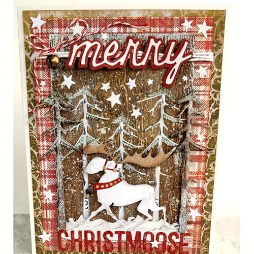 Lapoo Festivals Metal Cutting Die for Scrapbooking - Durable, Cut Stencils for DIY Scrapbook Photo Album Decorative Paper Card, Card Making Supplies, Embossing (Deer and The Tree 4.6 x 4.3 in) - style: Deer and the Tree 4.6 x 4.3 in