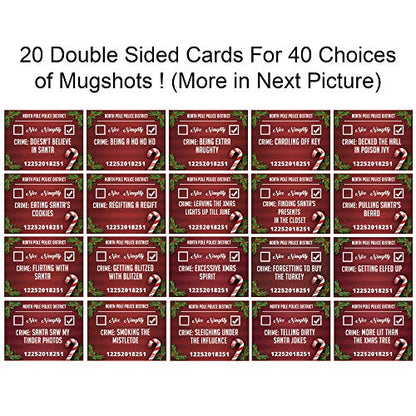 Christmas Photo Booth Prop Mugshot Signs! 20 Double sided cards for 40 fun options!