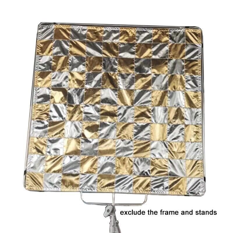 4'x4' 1.2x1.2m Silver/Gold Checkerboard Lamay Reflector/Overhead Butterfly, Seamless