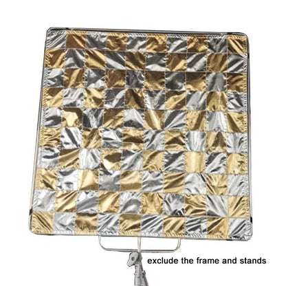 4'x4' 1.2x1.2m Silver/Gold Checkerboard Lamay Reflector/Overhead Butterfly, Seamless