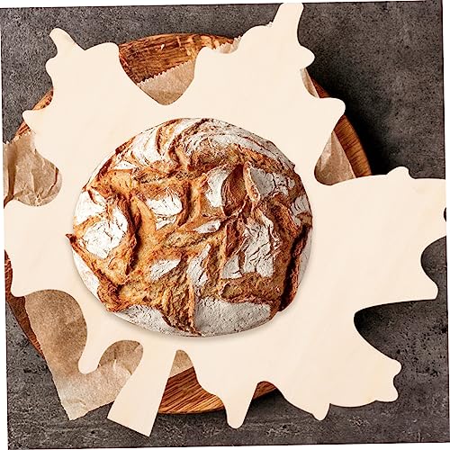 NUOBESTY 6pcs Unfinished Maple Leaf Shaped Cutting Board Painting Boards for Home Decor Mini Blank Trays for Crafts for Baking Serving and Photography Props