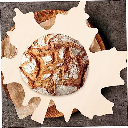 NUOBESTY 6pcs Unfinished Maple Leaf Shaped Cutting Board Painting Boards for Home Decor Mini Blank Trays for Crafts for Baking Serving and Photography Props