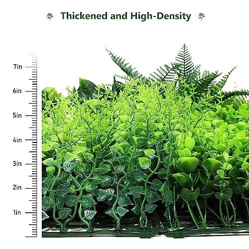 ANMINY Grass Wall Panels 40" x 40" Pack of 8 Artificial Grass Plant Greenery Wall Backdrop 88 Sqft Thickened High-Density Faux Boxwood Panels Privacy Fence Indoor Outdoor Party Wedding Garden Decor - size: 40 by 40 inches(Pack of 8)