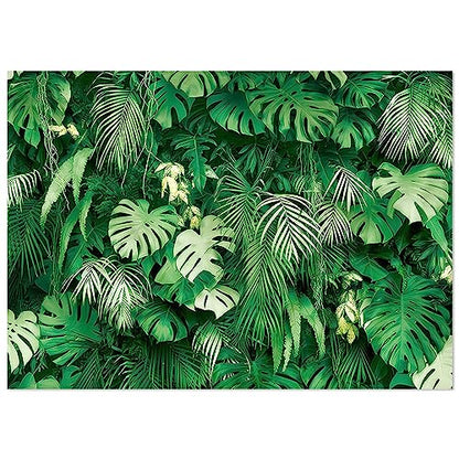 9x6FT Jungle Palm Wildlife Park Photography Background Baby Shower Friends Party Family Party Decor Photo Backdrop Green Tropical Palm Leaves Picture - size: 9x6FT