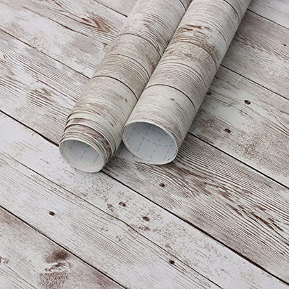 Heroad Contact Paper Peel and Stick Wallpaper Wood Grain Contact Paper for Cabinets Countertop Waterproof Removable Wallpaper Self Adhesive Decorative Shiplap Papel Tapiz para Pared 17.7''x78.7'' - size: 17.7" x 78.7"