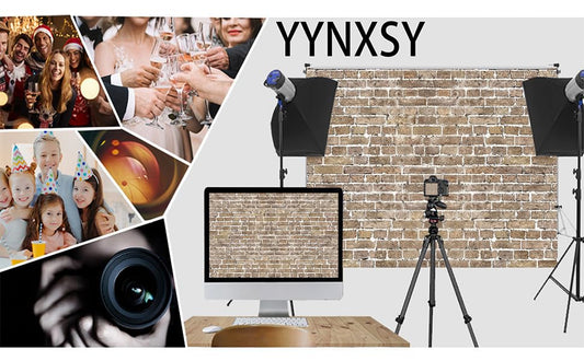 YYNXSY 7x5FT Large Fabric Wall Background - Primary Color Brick Background for Baby Shower, Birthday Party, Wedding, Graduation & Home Decoration - size: 7X5FT