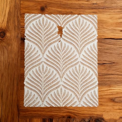 TIAMECH A4 Reusable Wheat Stencil for Painting - Ear of Wheat Texture Layering Template, DIY Wall Art, Wood Furniture, Scrapbook & Crafts (8.3x11.7inch) - style: Wheat