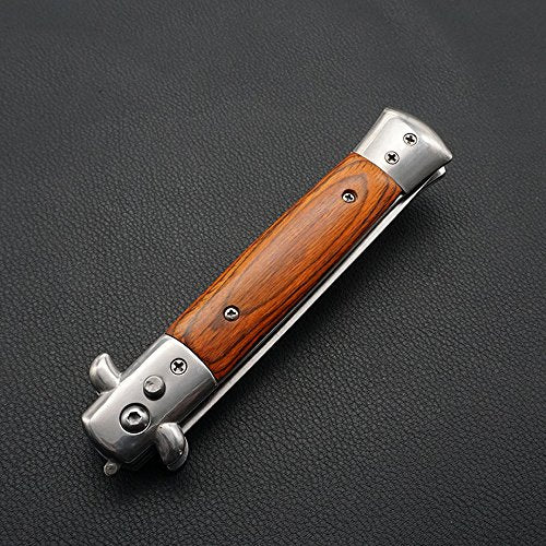 Pocket Folding Flick Hair Comb For Beard, Mustache, Head Black Pearl Handle ~ Mens Pocket Comb stainless steel spring jump Brush Salon Beauty Tool - color: 3