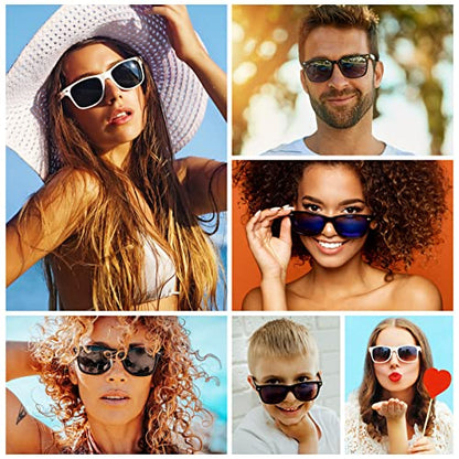ASTARON Sunglasses Bulk, 6/12/24/48 Pack Sunglasses Party Favors for Summer Beach Pool Birthday Wedding Party Supplies - color: Black and White