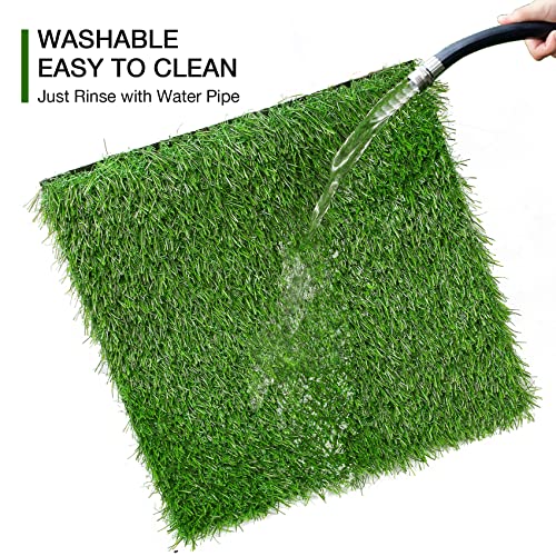 XLX TURF 8 Pack Artificial Grass Square Mats, 12"x12" Fake Grass Placemats to Match Table Runner for Golf Football Summer Party Table Centerpiece, Turf Patch for Crafts - size: 12 x 12 Inches / 8PC