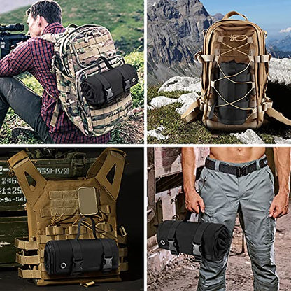 Tactical Shooting Gun Mat Outdoor Professional Waterproof Non-Slip Shooting Mat Firearm Shooting Bag Rifle Rest Bag Shooting with Front and Rear Support Sandbags - color: Black