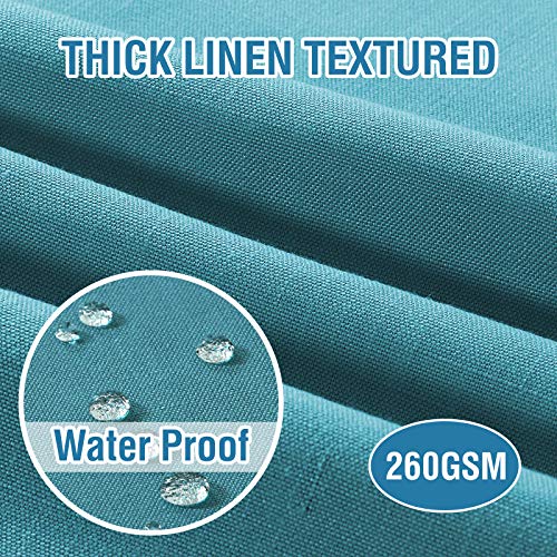 H.VERSAILTEX Cloth Napkins Set of 12 (18" X 18") Linen Textured Dinner Napkins Waterproof Extra Soft Thick Durable Reusable Napkins with Hemmed Edges for Dinners, Weddings and Everyday Use, Teal - color: Teal, size: 18" x 18" (Square)