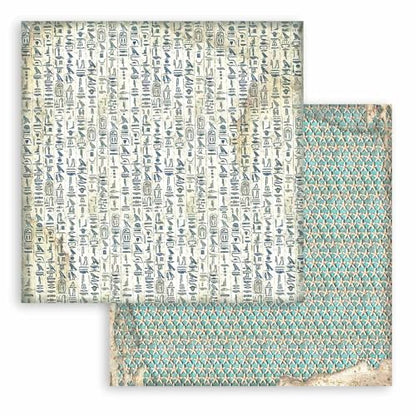 Stamperia - Scrapbook Paper Pad for Scrapbooking, Albums, Cards, Bullet Journals, and More, Acid Free, Double-Sided, Perfect for Crafts and Gifting (Land of Pharaohs Maxi Background) (30.5 x 30.5 cm)