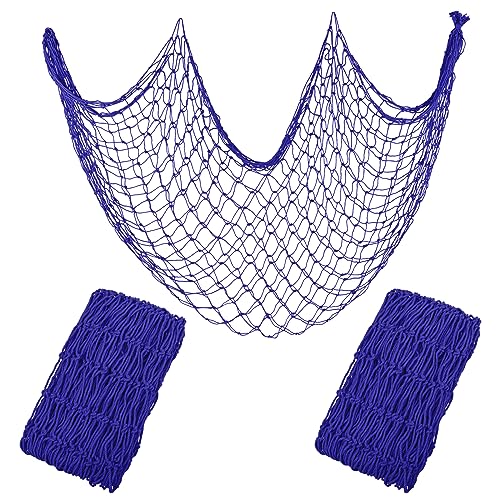 2 Pack Fish Net Decorations for Party - color: Dark Blue
