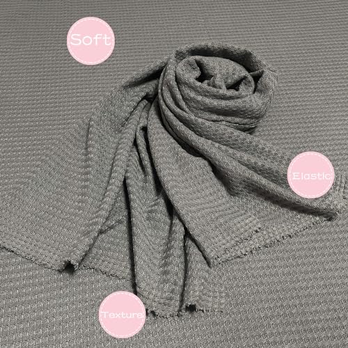 Orraphtstu Newborn Photography Wraps Backdrops Sets Baby Photoshoot Props Studio Beanbag Posing Stretch Fabric Waffle Knit for Boys Girls (Gray, Wrap with Backdrop) - color: Gray, size: Wrap with Backdrop