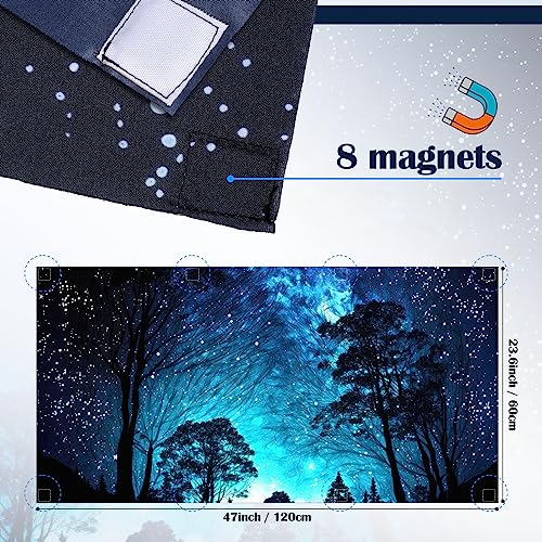 6 Pcs Fluorescent Light Covers for Ceiling Lights with 48 Magnets Decorative Magnetic Light Filters for Classroom Office Kitchen Decoration(Night) - color: Night