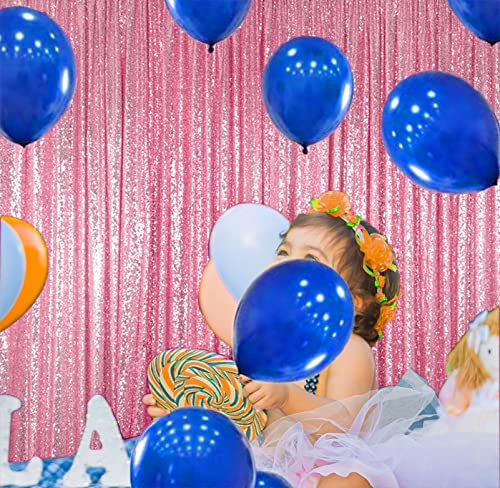 Partisout Polyester Sequin Backdrop 4ft x 7ft, Pink Gold, for Wedding, Party, Photography, Curtain, Includes 1 Panel - color: Pink Gold, size: 4ftx7ft