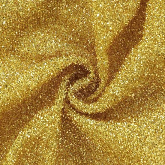 Efavormart 5ft Shiny Gold Spandex Fit Round Top Backdrop Frame Stand Cover, 2-Sided Metallic Sparkly Wedding Arch Cover - color: Gold, size: 5 FT