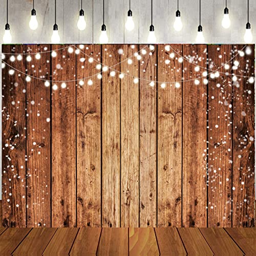10x8ft Brown Wood Photography Backdrop Photographers Brown Photo Backdrop Retro Wood Wall Backdrop Baby Shower Birthday Party Banners Backdrop 216 - size: 10x8ft