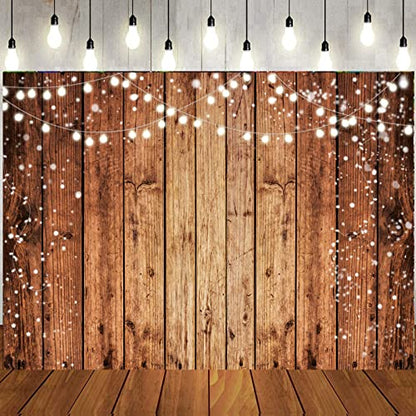 7x5ft Brown Wood Photography Backdrop Photographers Brown Photo Backdrop Retro Wood Wall Backdrop Baby Shower Birthday Party Banners Backdrop 216 - size: 7x5ft