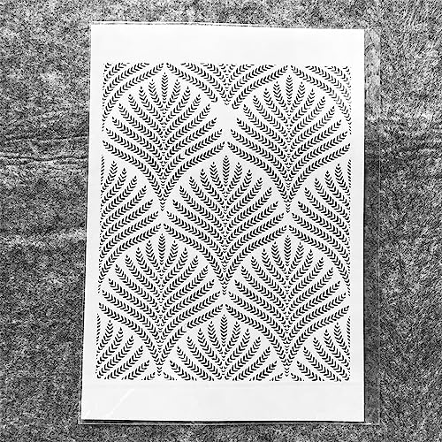 TIAMECH A4 Reusable Wheat Stencil for Painting - Ear of Wheat Texture Layering Template, DIY Wall Art, Wood Furniture, Scrapbook & Crafts (8.3x11.7inch) - style: Wheat