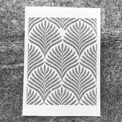 TIAMECH A4 Reusable Wheat Stencil for Painting - Ear of Wheat Texture Layering Template, DIY Wall Art, Wood Furniture, Scrapbook & Crafts (8.3x11.7inch) - style: Wheat