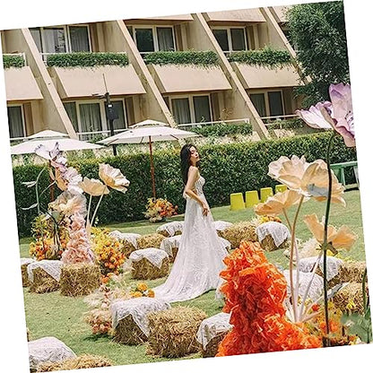 Vaguelly Outdoor Haystack Decoration Straw Bales Prop for Garden and Wedding Decor Rustic Photo Backdrop for Autumn and Spring Scenes for Photography and Event Styling