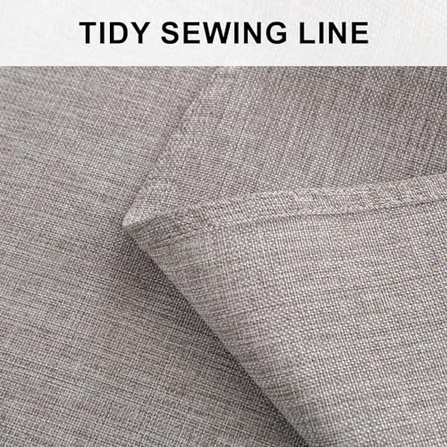 Hiasan Round Linen Tablecloth 30 Inch - Wrinkle and Stain Resistant Washable Polyester Fabric Table Cloth for Dining Room Kitchen Party, Stone - color: Stone, size: 30" (Round)