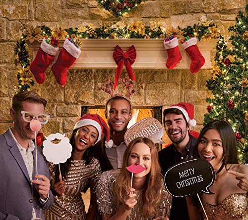 10x10FT Christmas Photography Backdrops Child Christmas Fireplace Decoration Background for Photo Studio (11209) - size: 10x10FT