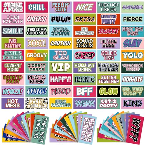 AceOrbit 64 Designs Funny Photo Booth Prop for All Occasion Double Sided 11x5.5'' Photobooth Props Sign Decor DIY Waterproof Selfie Sign for Wedding Graduate Birthday Party Supplies(Funny Style) - style: Funny Style