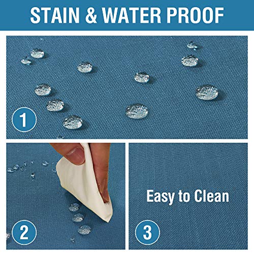 H.VERSAILTEX Linen Textured Table Cloths 54 x 54 Inch Premium Solid Tablecloth Spill-Proof Waterproof Table Cover for Dining Buffet Feature Extra Soft and Thick Fabric Wrinkle Free, Ink Blue - color: Ink Blue, size: 54" x 54" (Square)