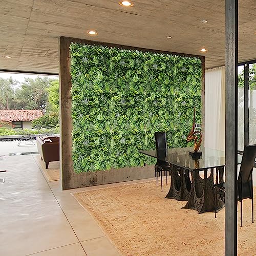 TANG 40"x40"-1PC Artificial Greenery Boxwood Panels Grass Wall Panel, Faux Privacy Fence Ivy Screens Backdrop Fake Hedge for Indoor Outdoor Wedding Décor, Style-8 - color: 40"x40" Panel-8, size: 40"x40"