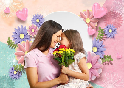 7x5ft Happy Mother's Day Backdrops Thanks Mother Party Photoshoot Backdrops Mom's Day Party Decorations Banner Backdrop Mother's Day Birthday Party Background 138 - size: 7x5ft