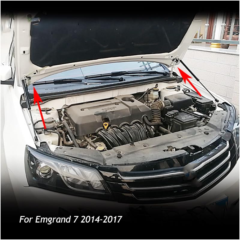 Compatible With Geely Emgrand 7 EC7 2014-2021 Refit Bonnet Hood Gas Shock Lift Strut Bars Support Rod Spring Bracket Car-styling(Army green) - color: Army green