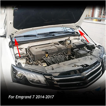 Compatible With Geely Emgrand 7 EC7 2014-2021 Refit Bonnet Hood Gas Shock Lift Strut Bars Support Rod Spring Bracket Car-styling(Army green) - color: Army green