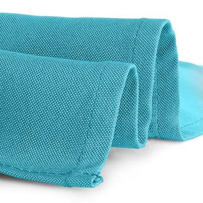 Gee Di Moda Cloth Napkins - 17 x 17 Inch Caribbean Dinner Napkins - Set of 12 Soft & Absorbent Washable Fabric Cloth Table Napkins with Hemmed Edges for Hotel Restaurant, Holiday Parties & Wedding - color: Caribbean