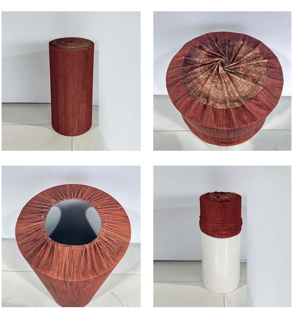 NIVIUS PHOTO Simulated Tree Stump Spandex Pillar Cover for Metal Cylinder Pedestal Stands - 3 Pieces - Covers Only, Stands are not Included (NO-1019) - color: No-1019