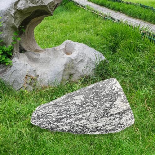 Artificial Landscape Rock, Lightweight Fake Rocks, Faux Stone with Realistic Natural Texture, Photography Prop Decorative Stone, Foam Landscape Rock for Yard Garden Lawn Patio Decor, D 32x14x15cm - color: D 32x14x15cm