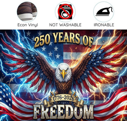 8 x 6 ft American 250th Years of Freedom Backdrop, 4th of July Eagle Flag Photography Background, 1776-2026 USA 250th Anniversary Patriotic Independence Day Party Banner Photo Booth Studio Props - color: Multi3, size: 8x6ft