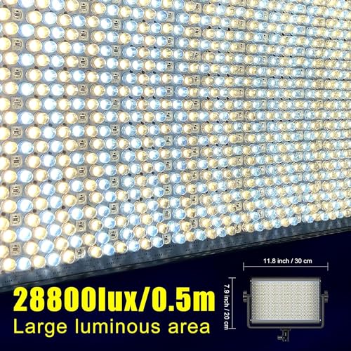 GVM 1300D RGB LED Video Light, 65W Video Lighting Kit with Bluetooth Control, 25000lux/0.5m, 2 Packs Led Panel Light for YouTube Studio, Video Shooting, Broadcasting, Conference, 18 Kinds Scene Modes - size: 1300D-65W 2 Pack