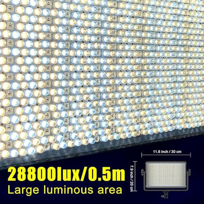 GVM 1300D RGB LED Video Light, 65W Video Lighting Kit with Bluetooth Control, 25000lux/0.5m, 2 Packs Led Panel Light for YouTube Studio, Video Shooting, Broadcasting, Conference, 18 Kinds Scene Modes - size: 1300D-65W 2 Pack
