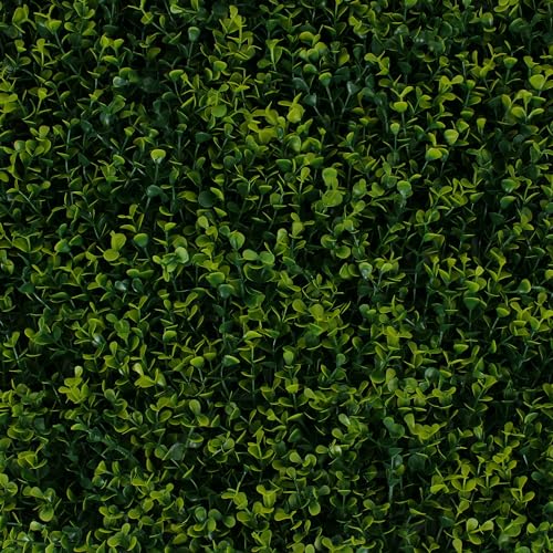 3rd Street Inn Greenery Panel - Artificial Hedge Wall - Fake Plant Wall Backdrop - Privacy Screen - Interlocking Panels - Indoor Outdoor Décor (12, Golden Boxwood) - color: Golden Boxwood