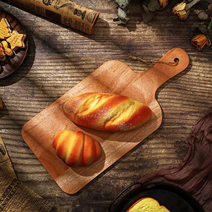 Irenare 18 Pcs Plain Cutting Board Set with Handles Laser Engraving Wooden Charcuterie Kitchen Serving Chopping Board Bulk for DIY Housewarming Mother's Day Gifts(Walnut,15 x 7 Inch) - size: 15 x 7 Inch