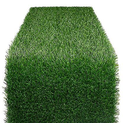 XLX TURF Artificial Grass Table Runner for Sport Golf Spring Summer Party Decorations - Green Fake Grass Crafts Table Centerpiece Birthday Safari Theme Baby Shower 90 Inches - size: 12 X 90 Inches / 1pc